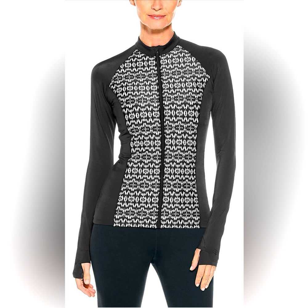 NWT Coolibar Escalante Women’s Zip Rash Guard UPF 50+